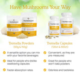 Real Mushrooms Tremella – produit biologique USDA et fabriqué aux États-Unis.
