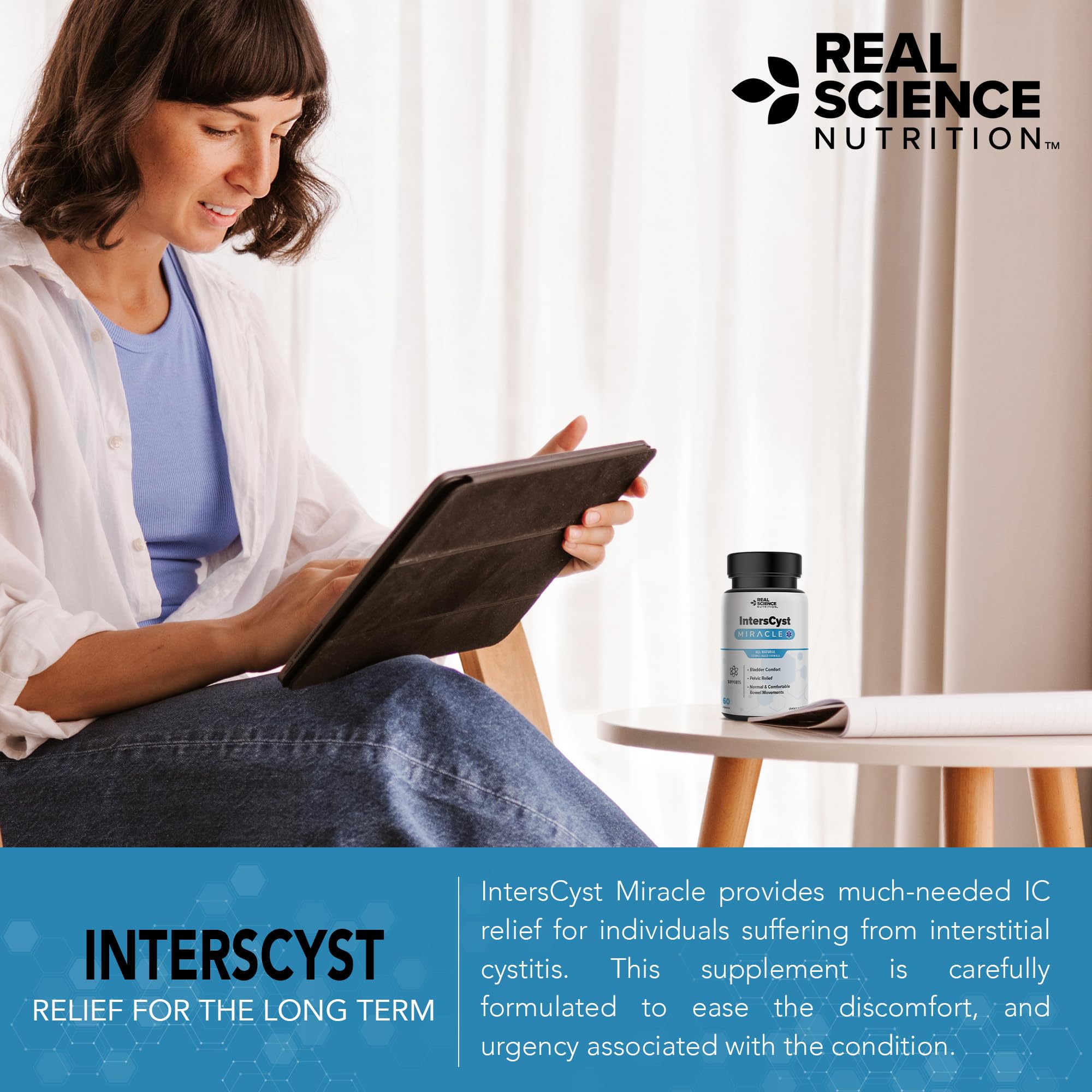 Real Science IntersCyst Miracle avec repas, absorption facilitée