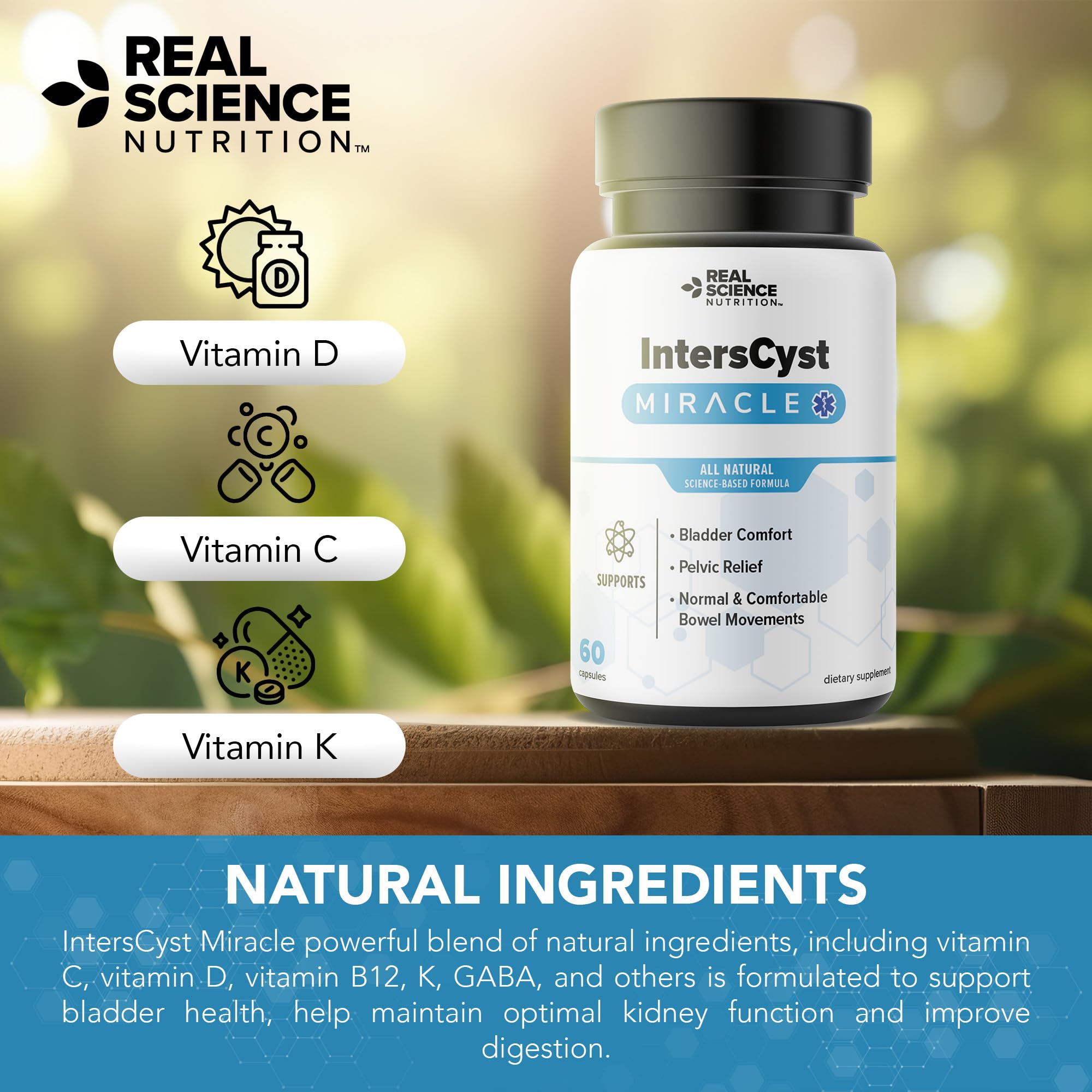 Real Science IntersCyst Miracle bien etre urinaire au quotidien