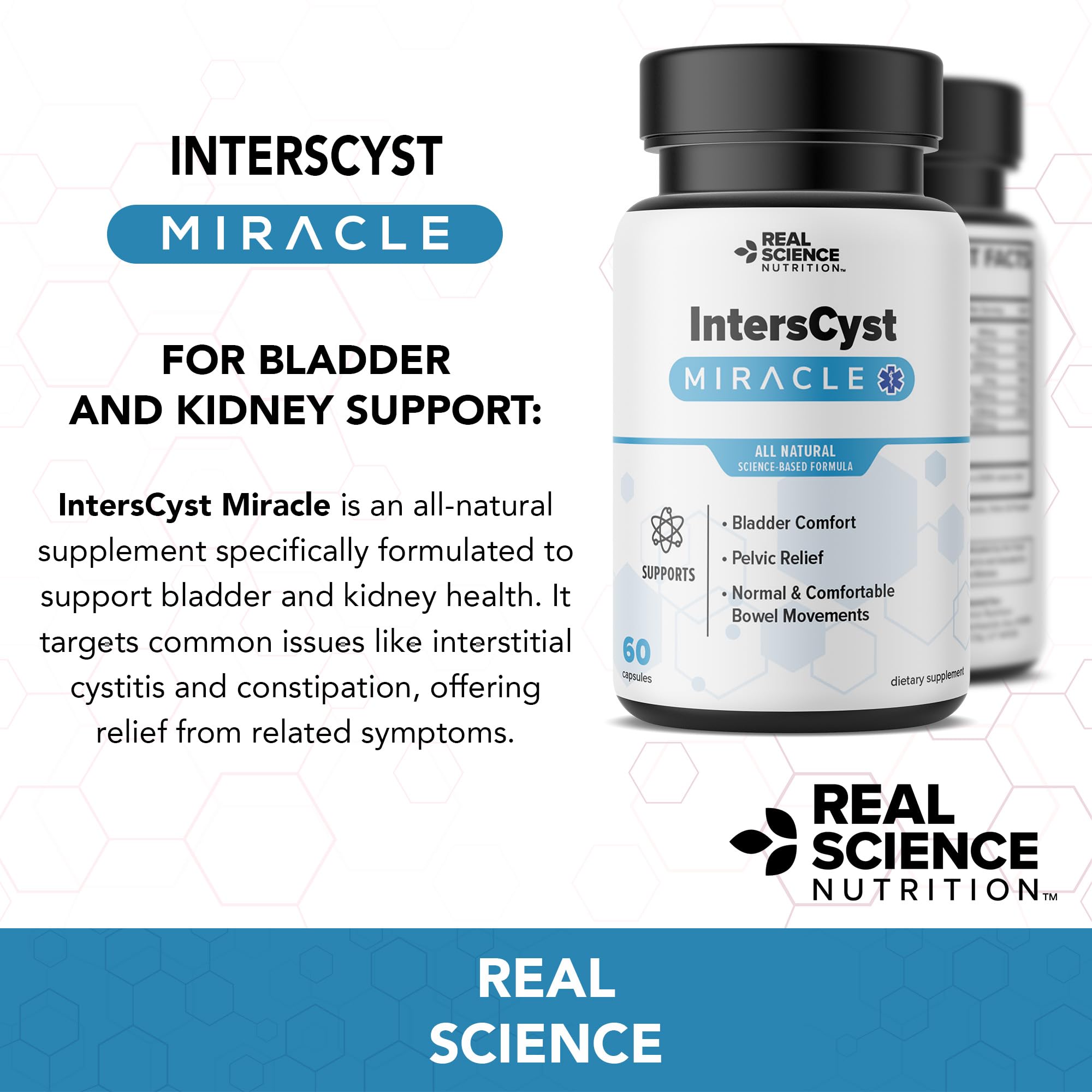 Real Science IntersCyst Miracle prises quotidiennes, capsules faciles à avaler