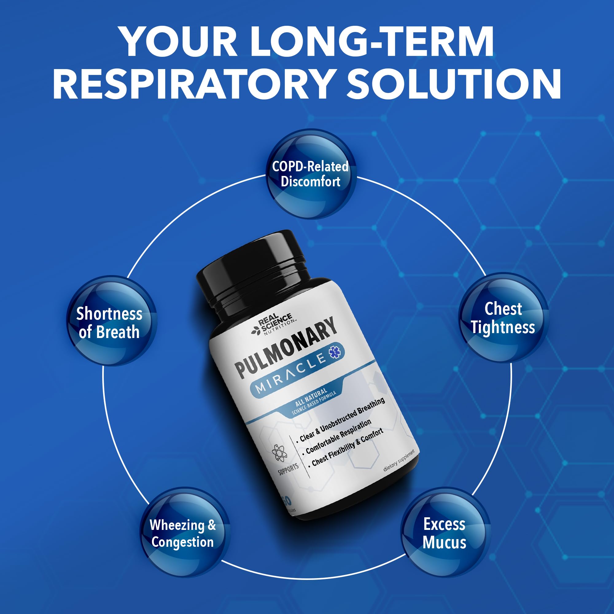 Real Science Nutrition Miracle Pulmonaire – composition GABA et Vinitrox pour la circulation.