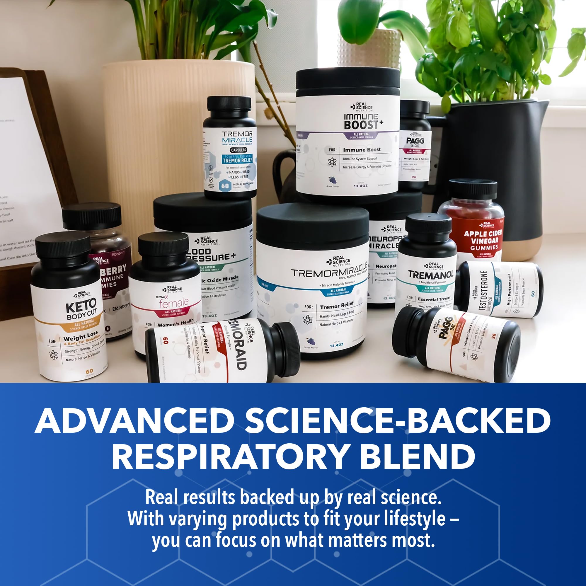 Real Science Nutrition Miracle Pulmonaire – emballage protégé, traçabilité et qualité.