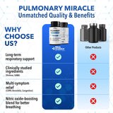 Real Science Nutrition Miracle Pulmonaire – illustration montre poumons et respiration.