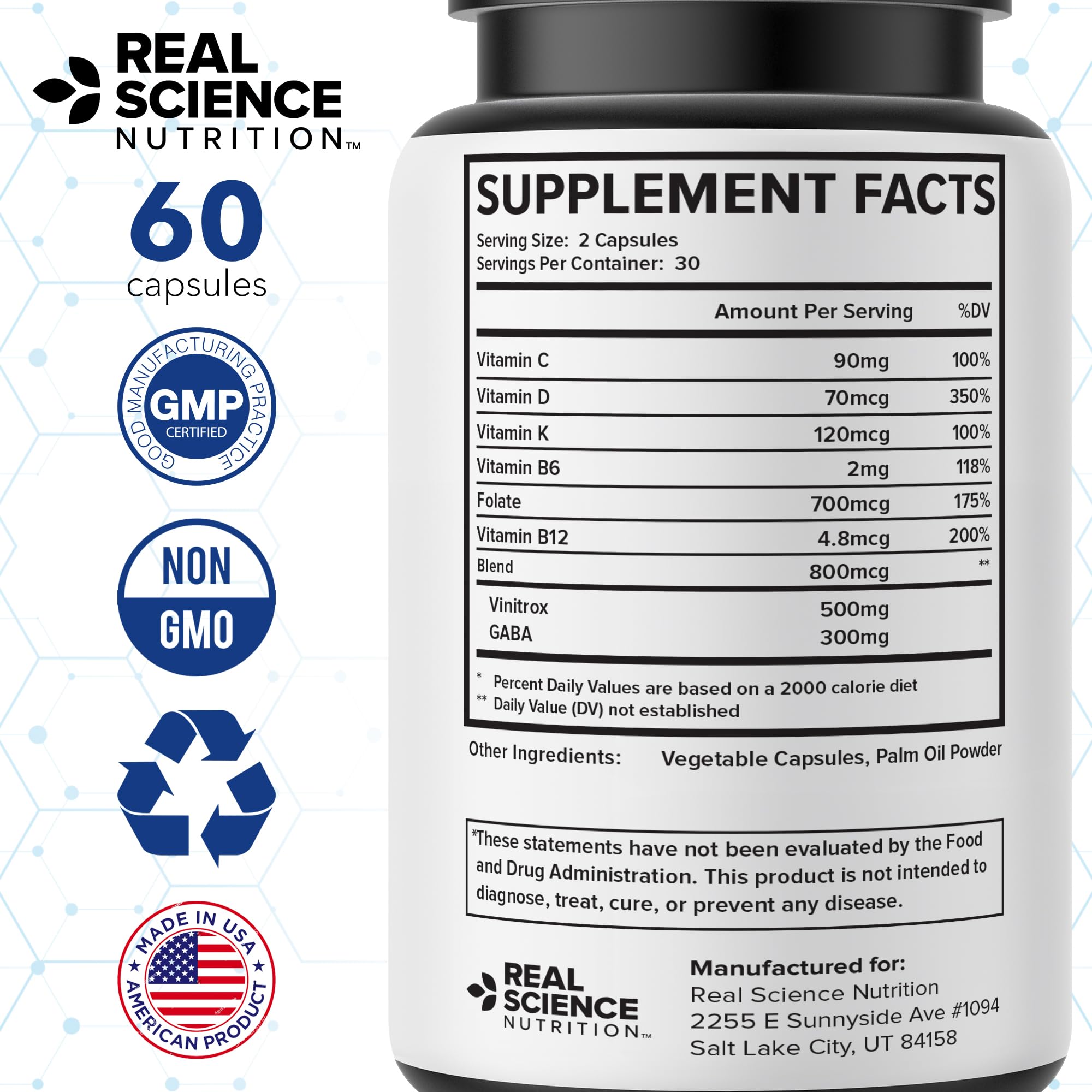 Real Science Nutrition Miracle Pulmonaire – prise quotidienne des capsules pour confort.