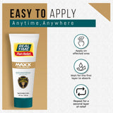 Real Time Pain Relief MAXX : absorption rapide sans fini gras pour une utilisation quotidienne.