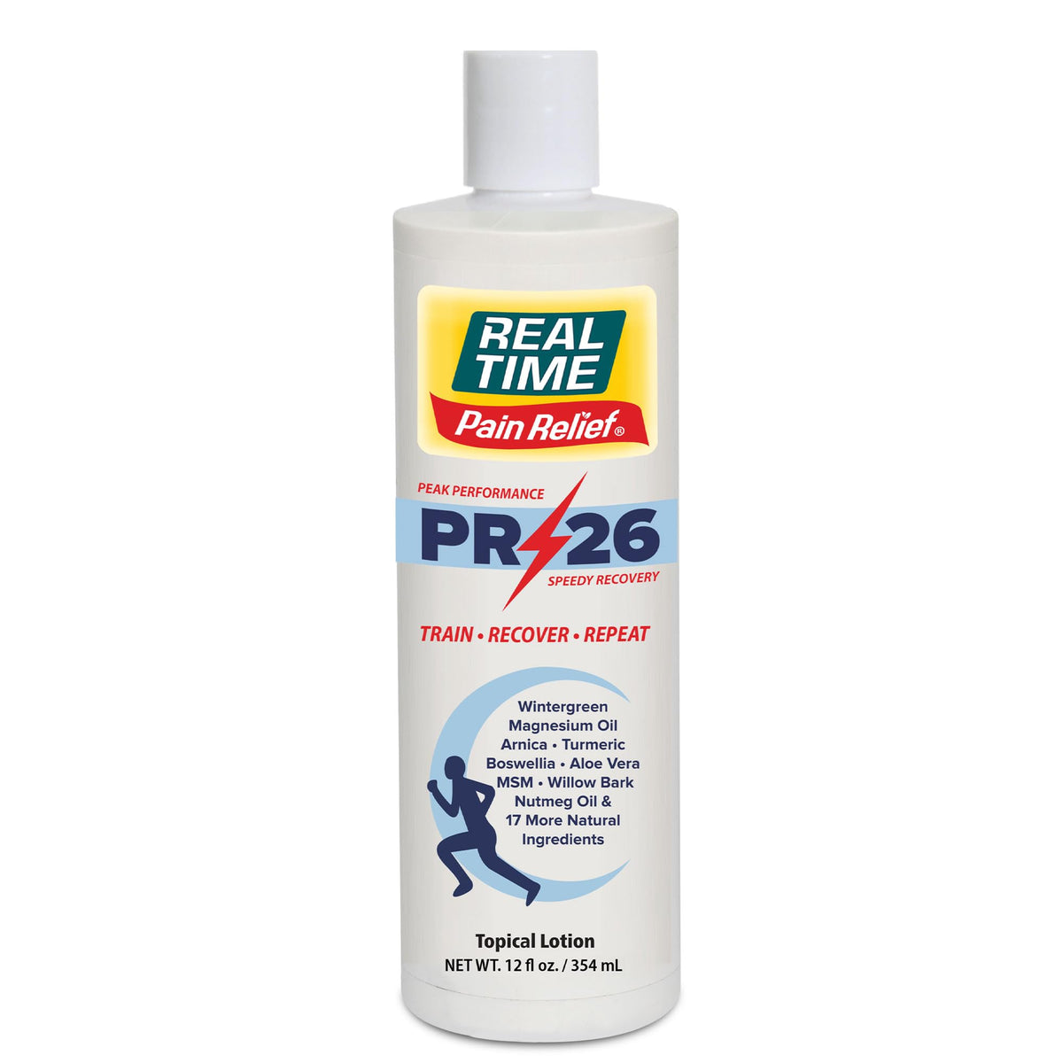 PR-26 Real Time Pain Relief appliquée pour échauffement musculaire.