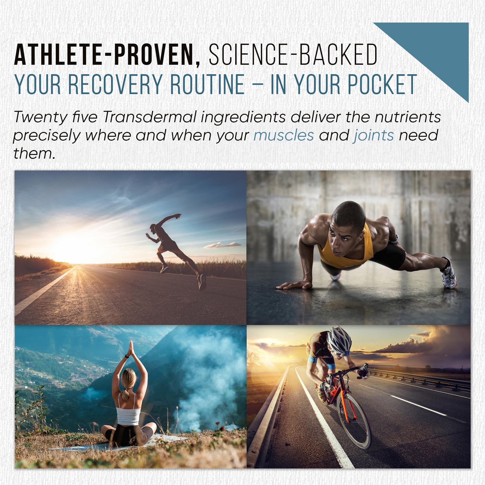 PR-26 Real Time Pain Relief ingrédients naturels pour récupération sportive.