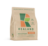 Realand Recovery Protéine de petit-lait isolée sur bouteille, récupération musculaire pratique après l'effort.