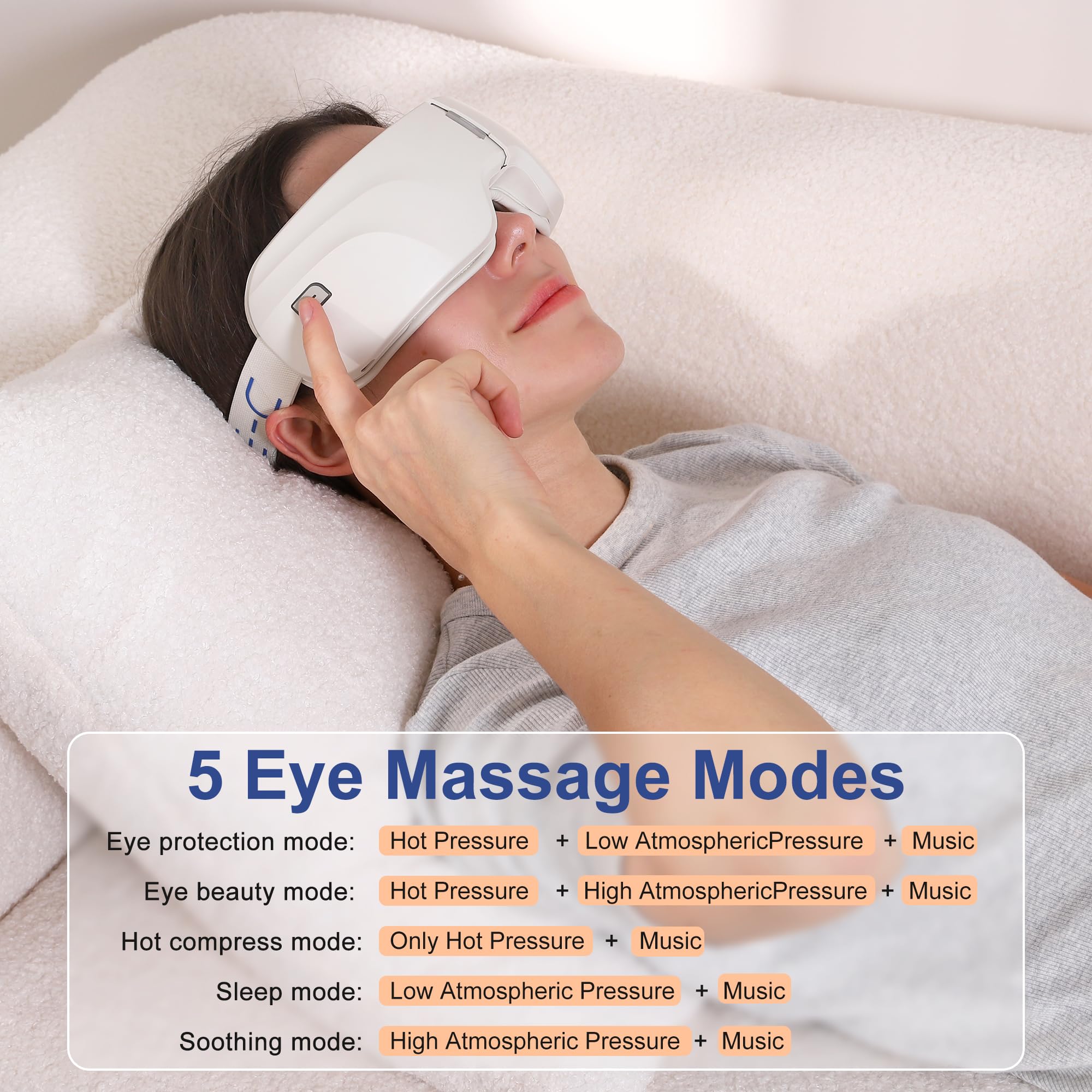 REATHLETE Eye-C Eye Massager démarrage simple par bouton.