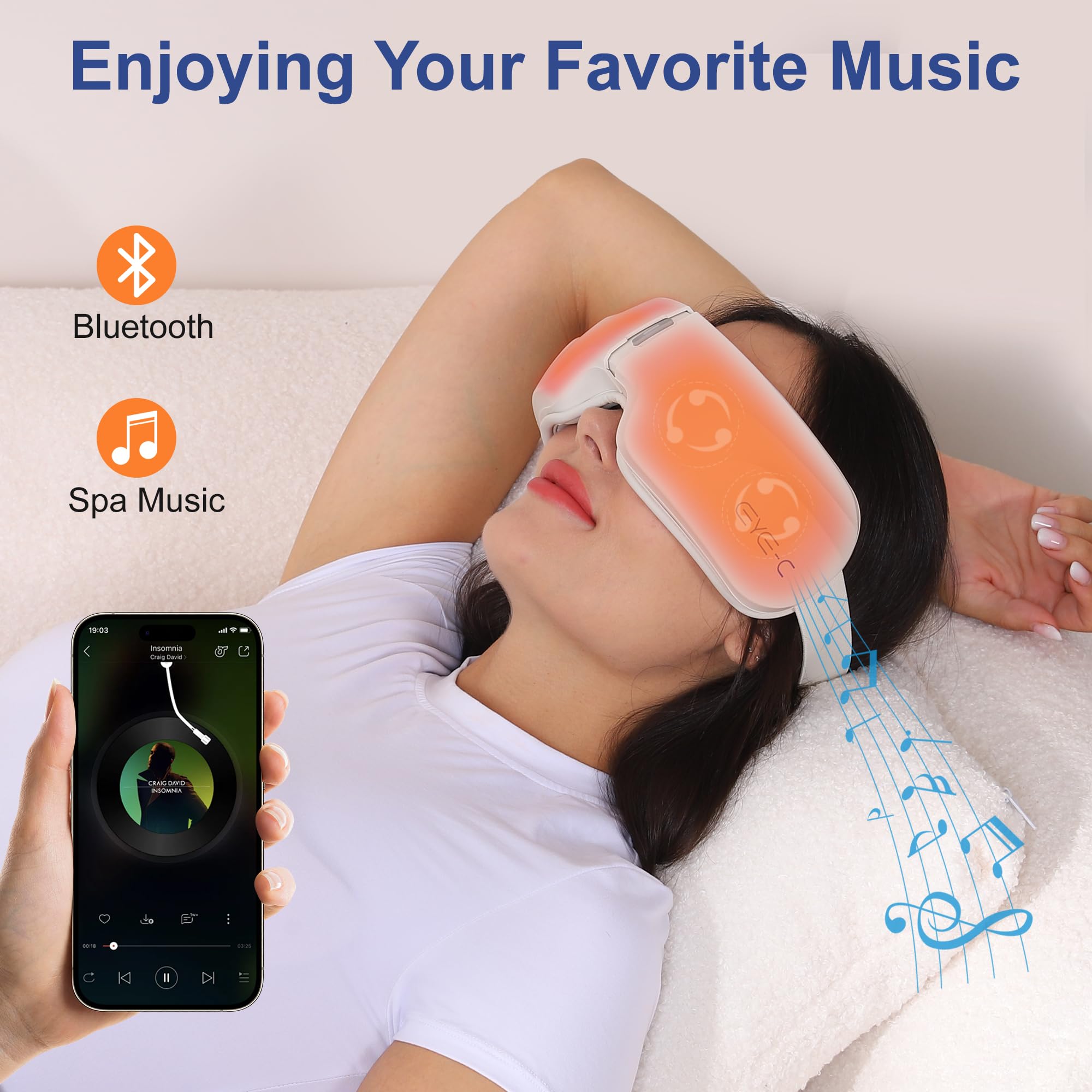 REATHLETE Eye-C Eye Massager pliage 180 degrés, rangement facile.