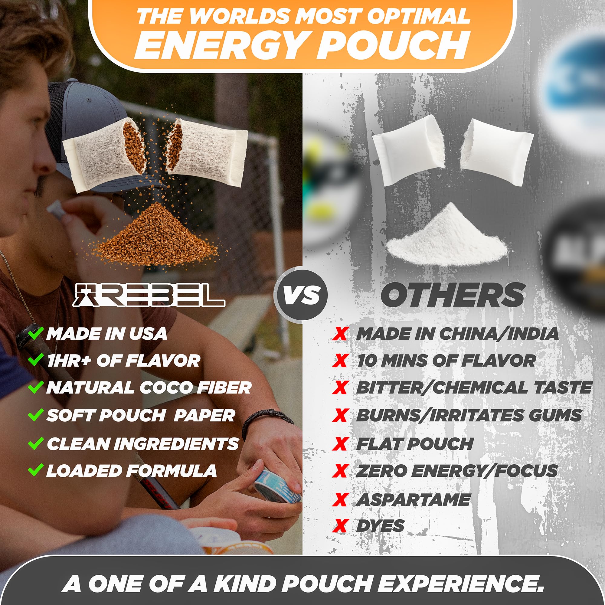 Sachet Rebel Mango – confort buccal grâce à fibre de coco.