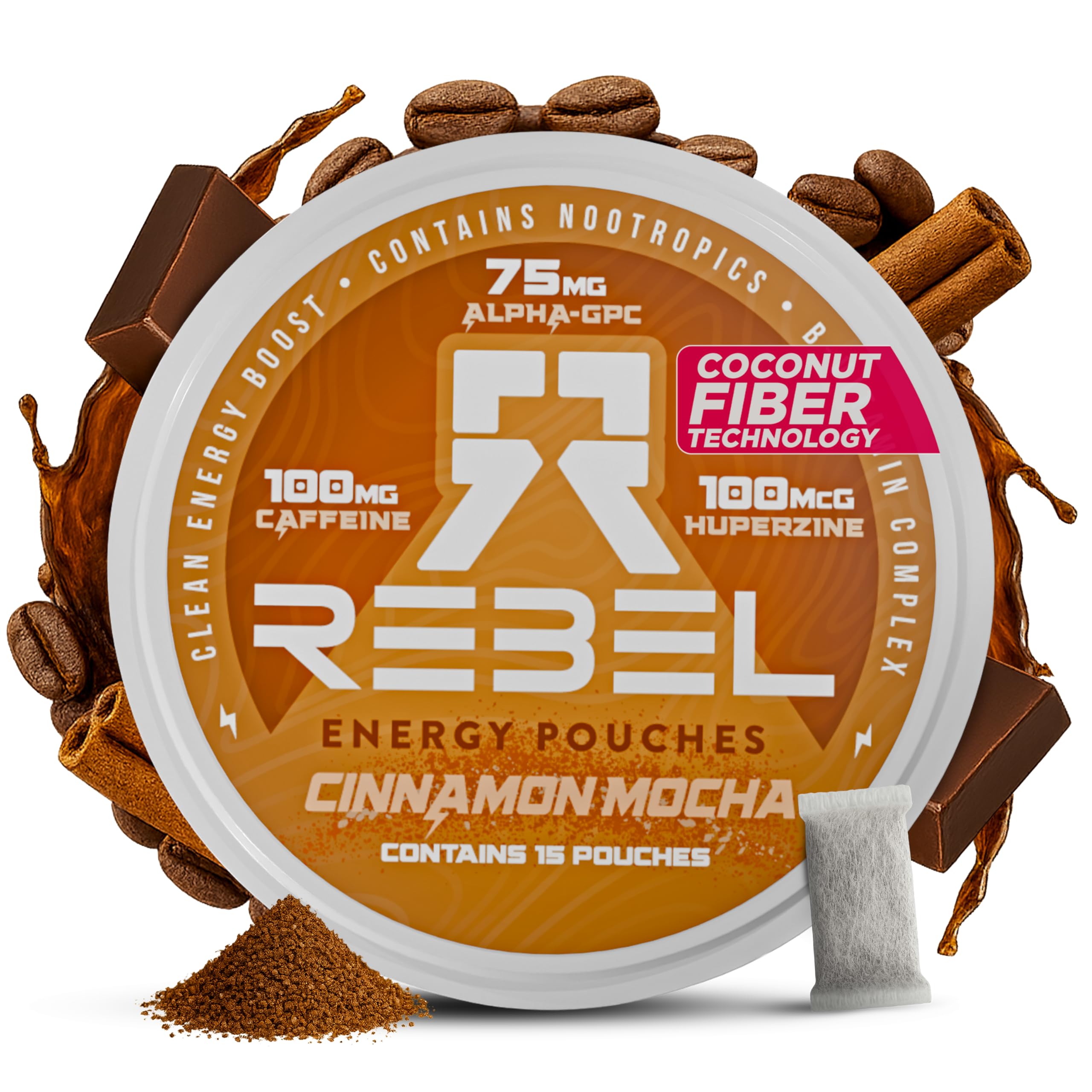 Boîte Rebel Nootropic Energy Cinnamon Mocha prête à booster l'énergie