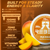 Goût mangue naturel, frais et persistant après utilisation.