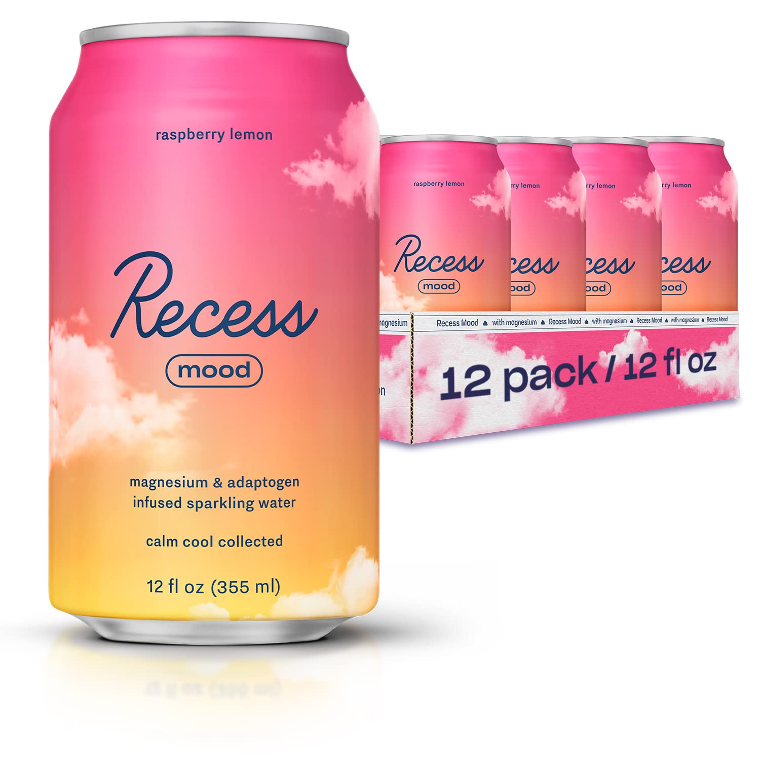 Recess Mood: bouteille détente, arôme framboise-citron, parfait pour une pause relaxation en soirée.