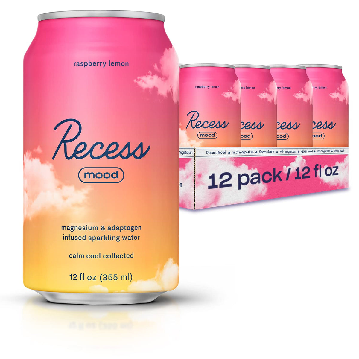 Recess Mood: bouteille détente, arôme framboise-citron, parfait pour une pause relaxation en soirée.