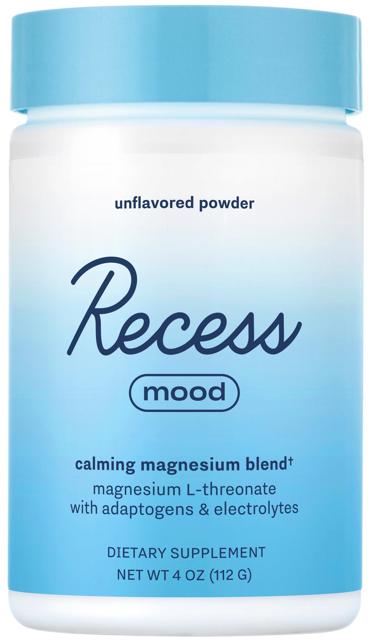 Boîte Recess Mood Powder, 28 portions, pratique pour une détente quotidienne.