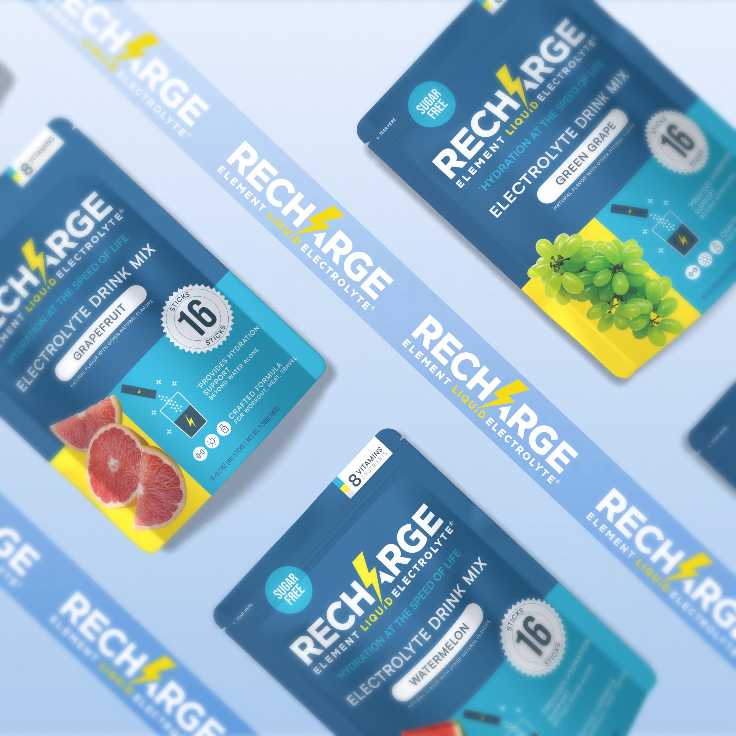 Recharge Element emballage 16 sachets portables, emballage pratique pour 16 portions