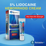 Rectalief applique sur zone sensible pour un apport rapide de confort.