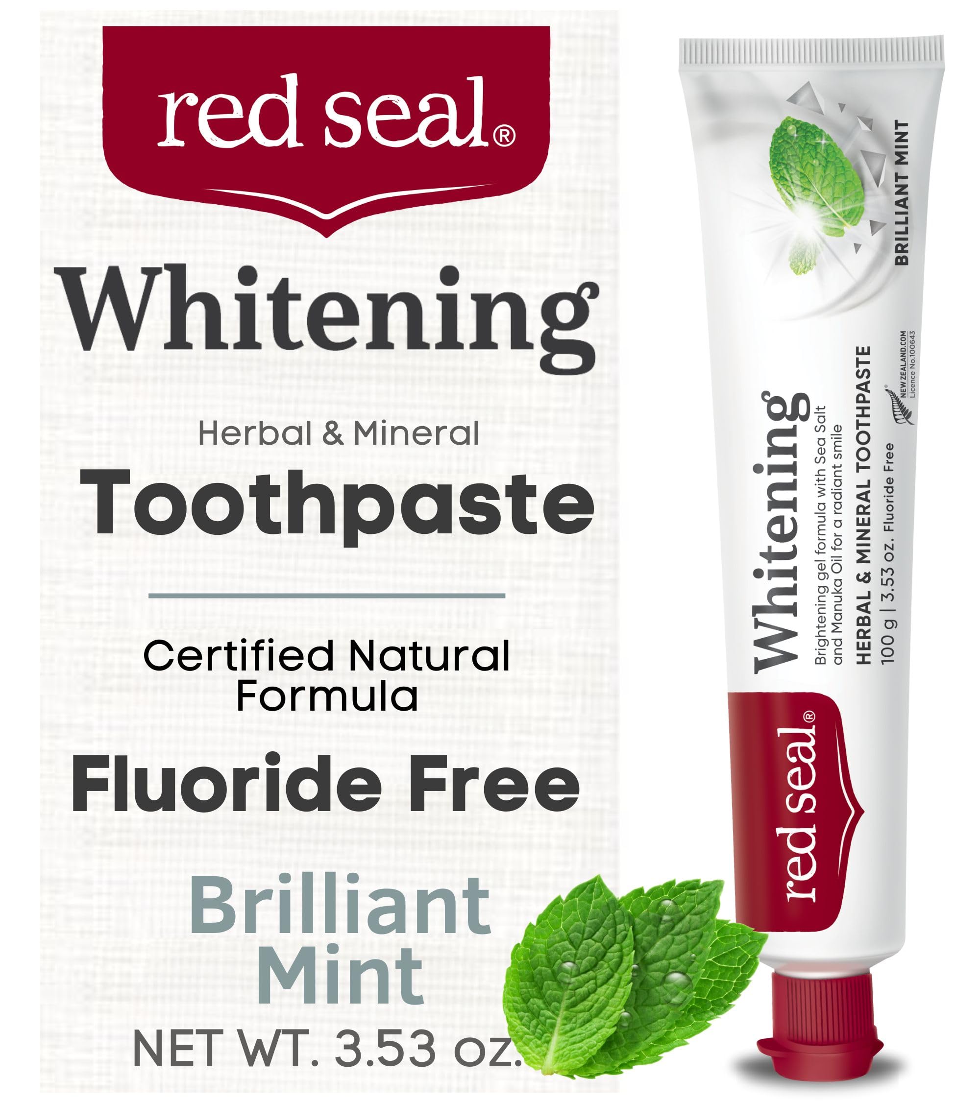 Red Seal Dentifrice Menthe — emballage pratique pour une routine naturelle.
