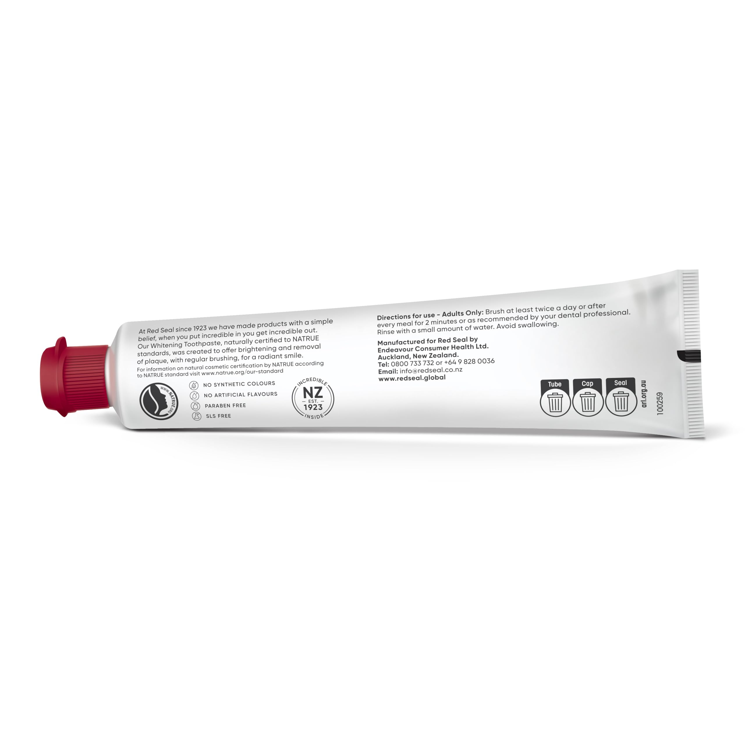 Red Seal Dentifrice Menthe — usage quotidien pour une fraîcheur durable.