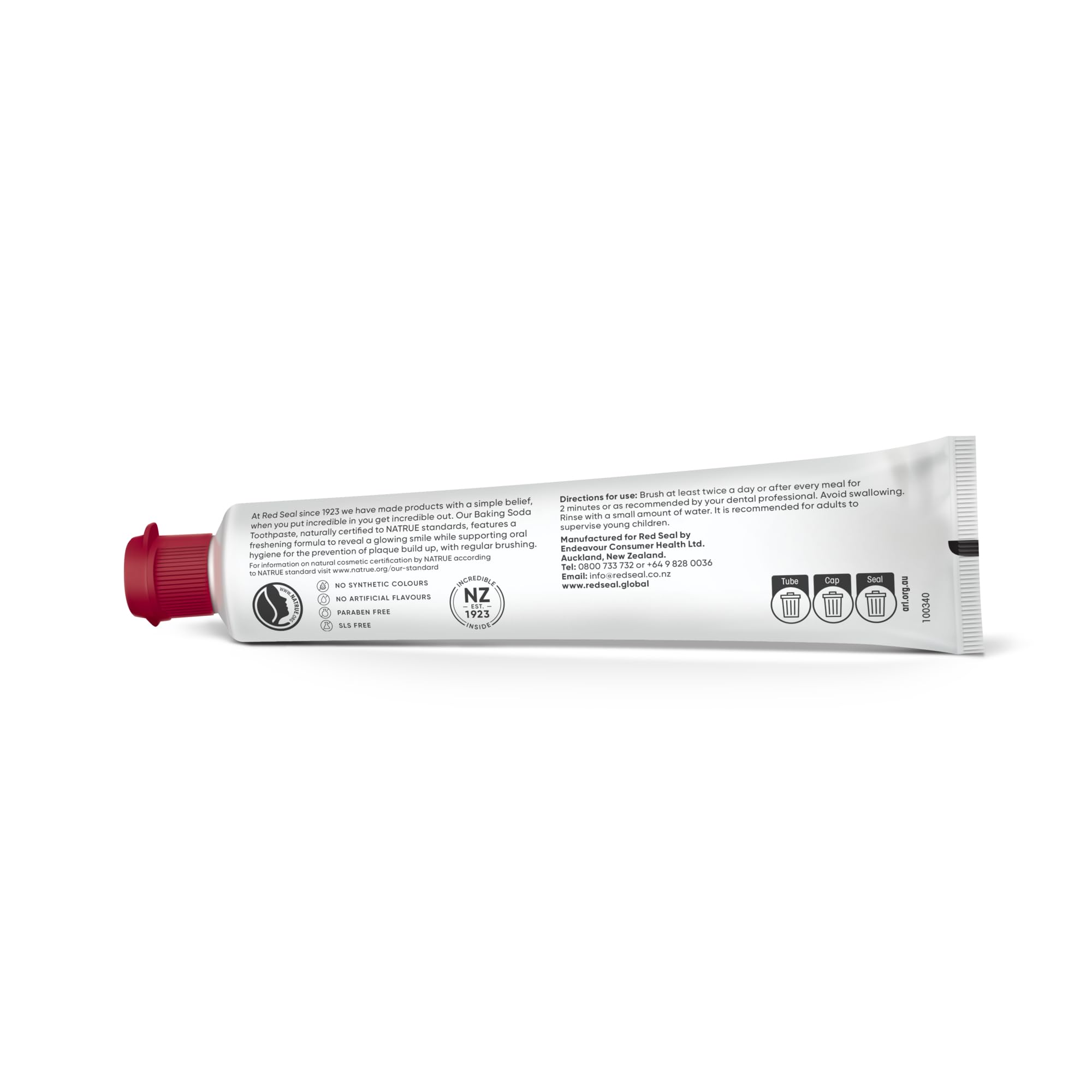 Red Seal dentifrice sans arômes artificiels, couleur naturelle et sensation pure.