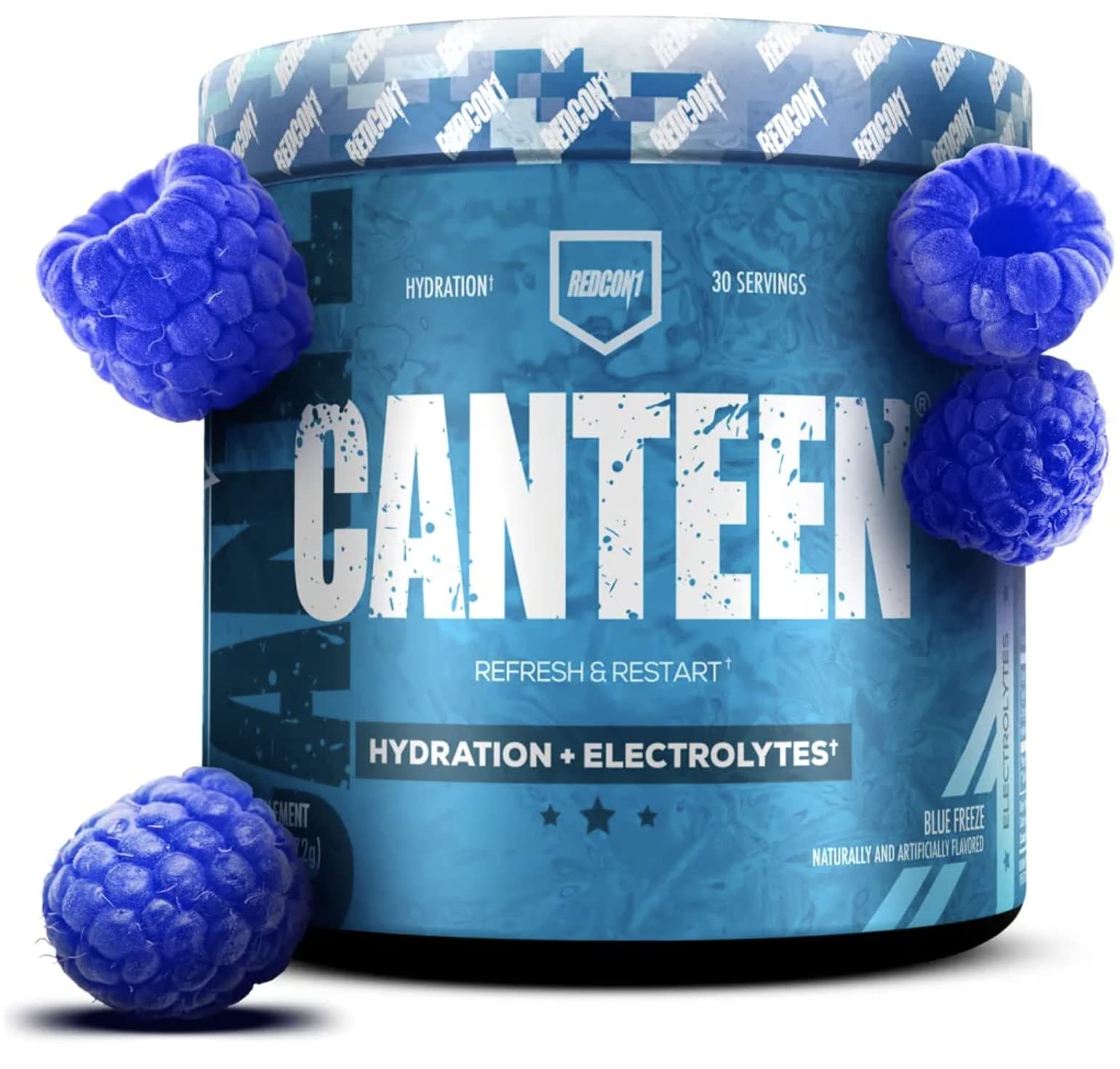 REDCON1 Canteen – bouteille d'hydratation bleu glacial pour l'entraînement.