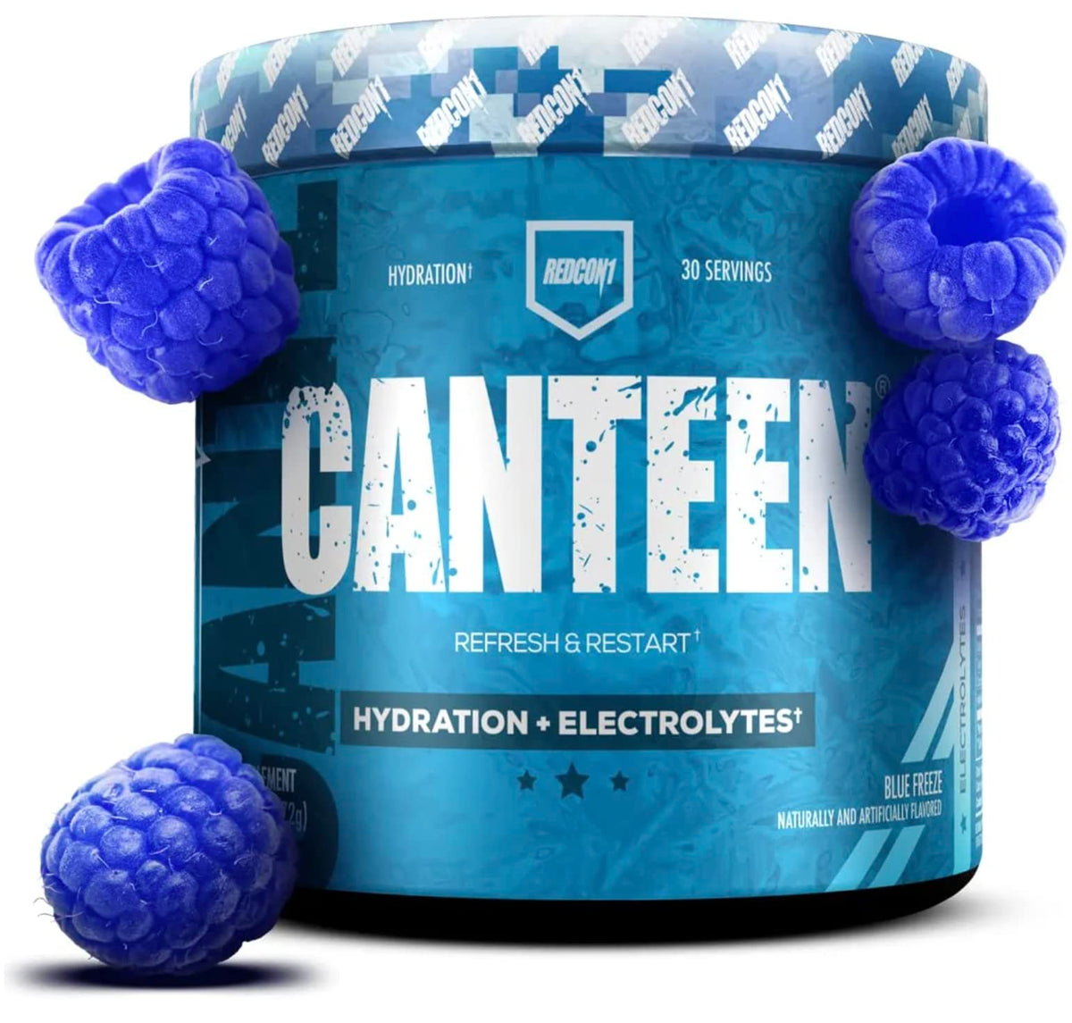 REDCON1 Canteen – bouteille d'hydratation bleu glacial pour l'entraînement.