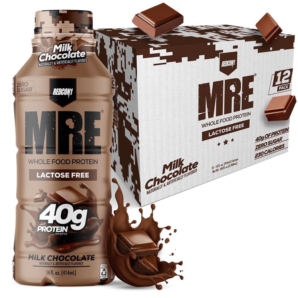 REDCON1 MRE bouteille prêt à boire chocolat, énergie rapide et pratique au quotidien