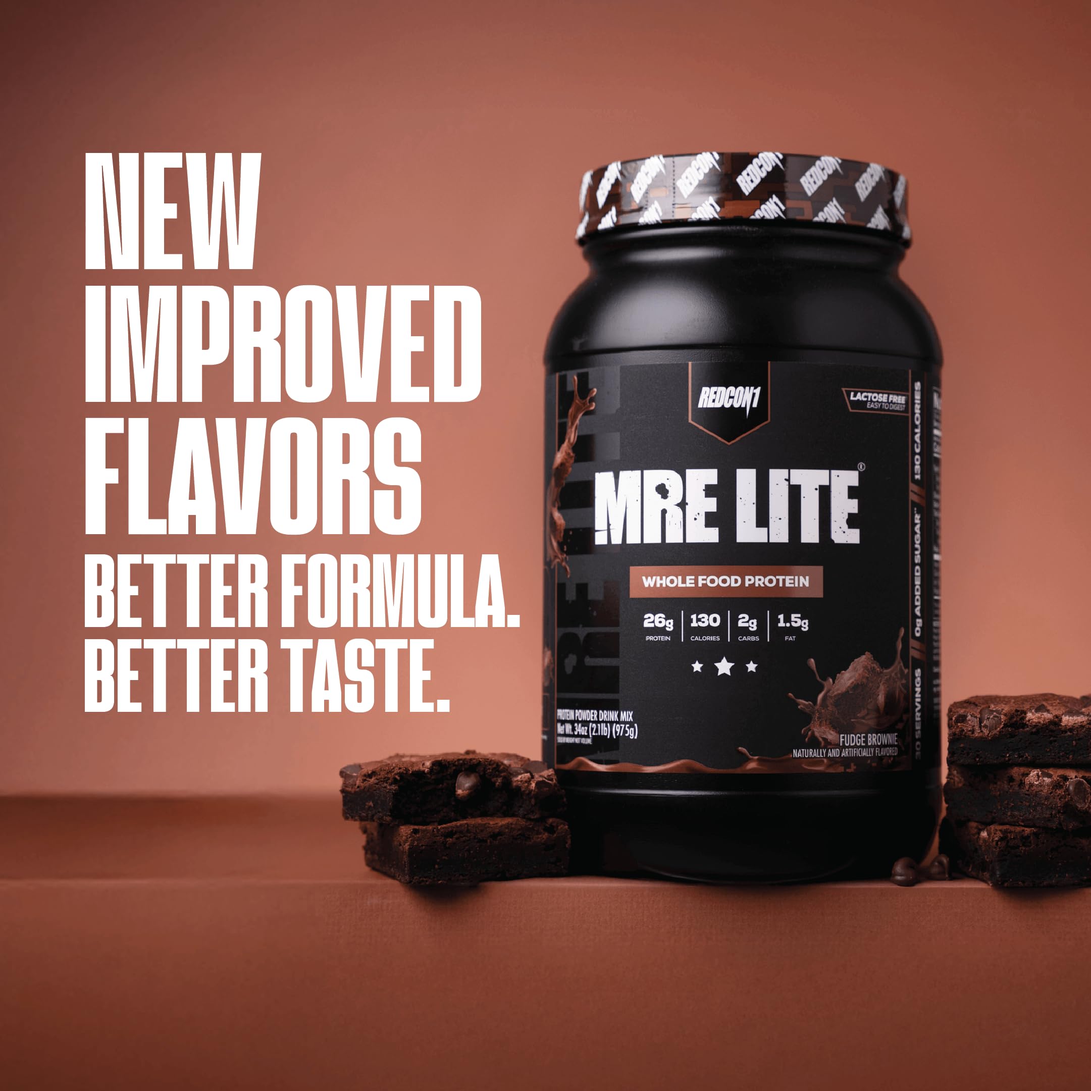 Goût fudge brownie séduisant, sans lactose pour une expérience gourmande.