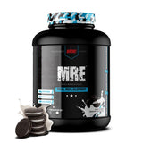 REDCON1 MRE Cookies et Crème — pot de protéine prêt à shaker après l’entraînement.