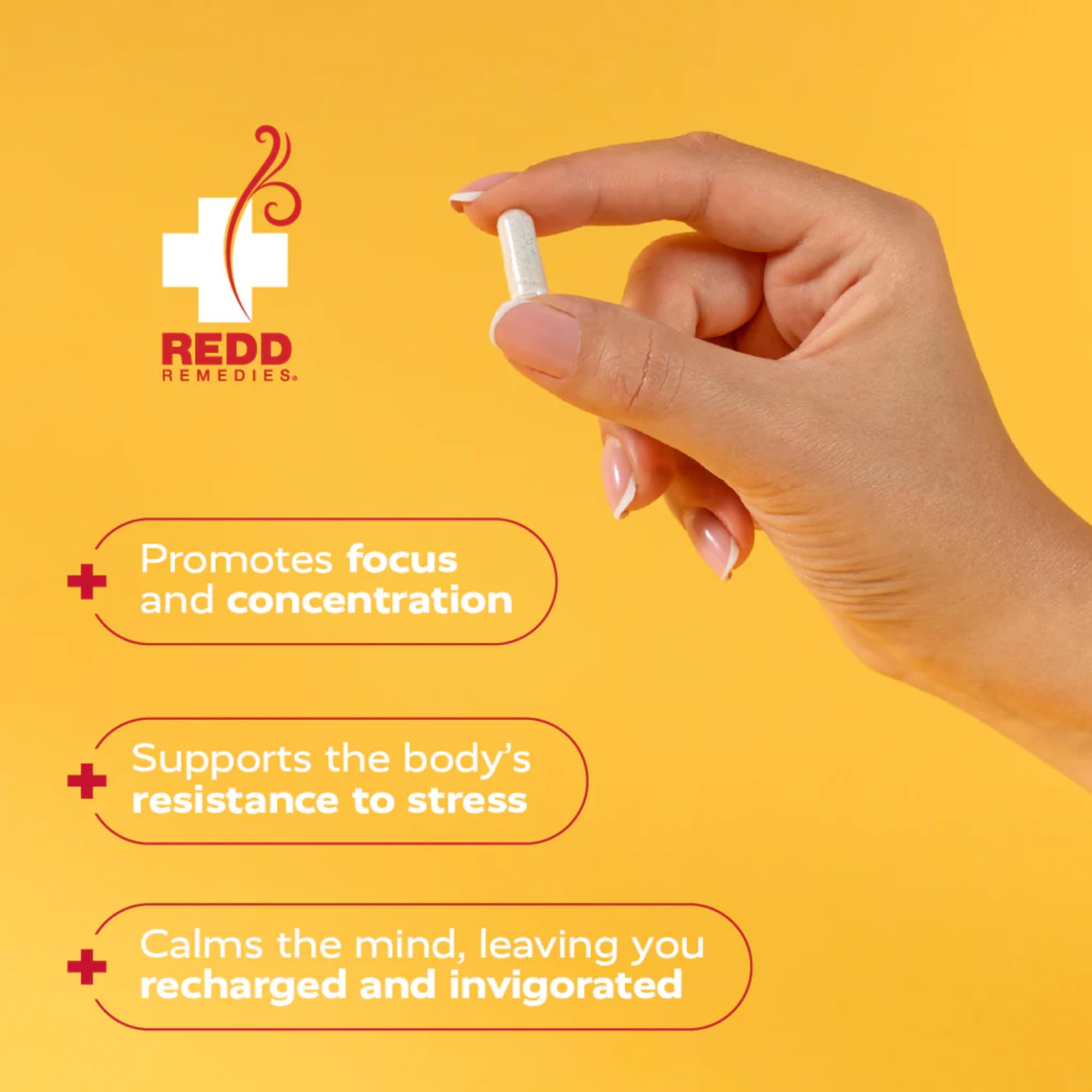 Redd Remedies At Ease étiquette détaillée montrant ingrédients et veganité