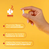 Redd Remedies At Ease étiquette détaillée montrant ingrédients et veganité