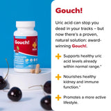 Redd Remedies Gouch! Étiquette claire — informations utiles sur la composition et l'usage.
