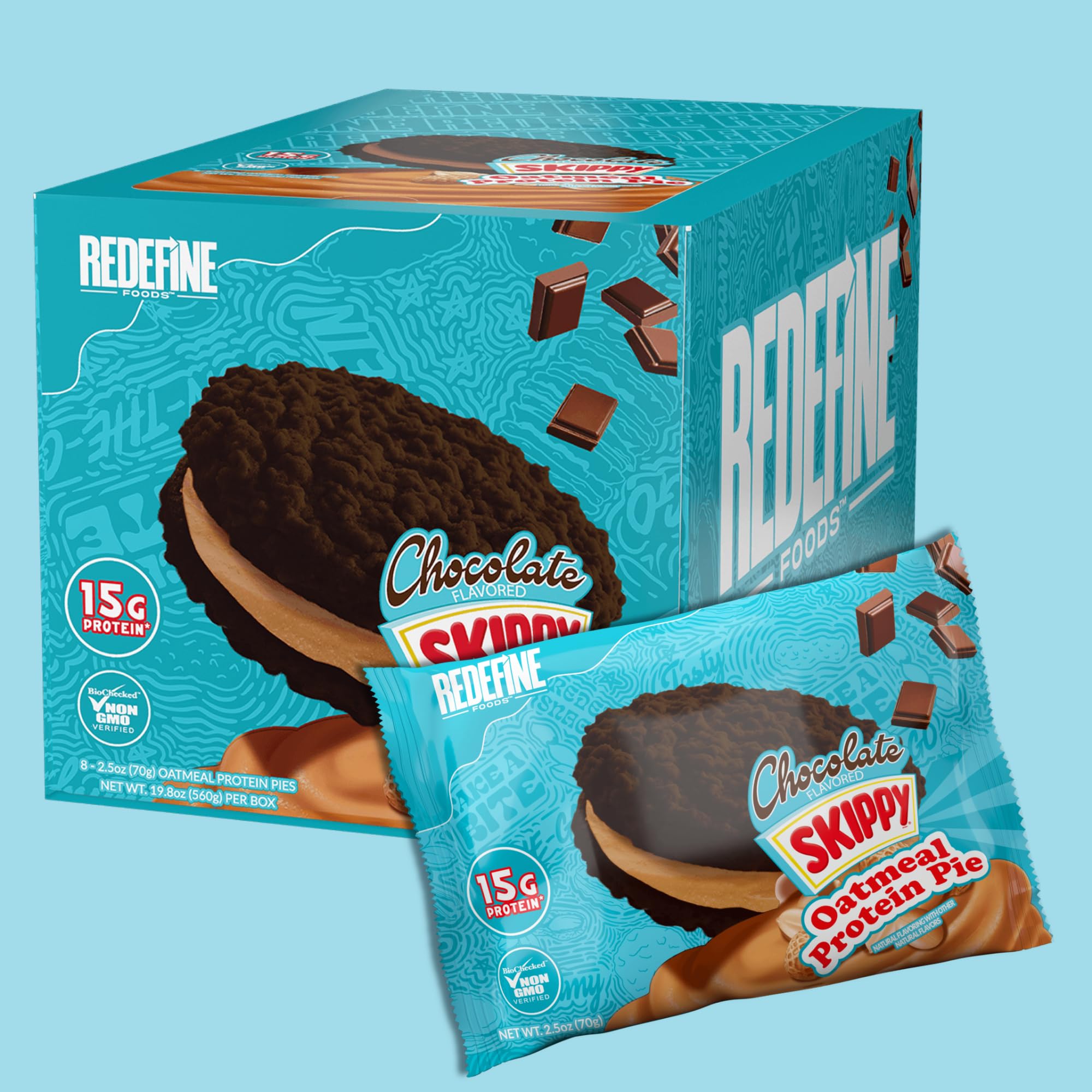 REDEFINE Barre proteine avoine chocolat SKIPPY: texture riche et homogène