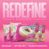 REDEFINE Dippin' Dots Donut protéiné – format pratique: partager lors d’un rassemblement.