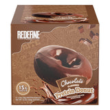 Donut chocolat REDEFINE avec glaçage brillant, snack gourmand et protéiné.