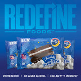 REDEFINE Protein Pie MoonPie Chocolat: emballage clair, produit non-OGM.