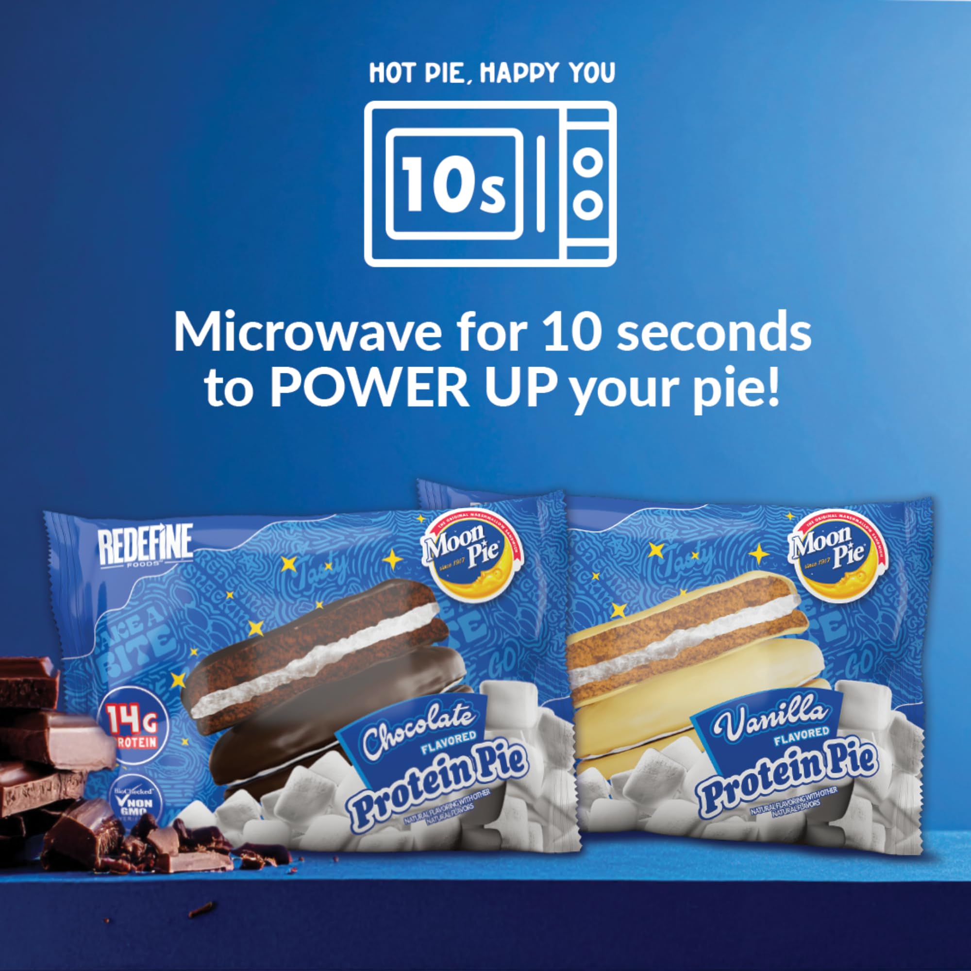REDEFINE MoonPie Chocolat: collation pratique pour pauses ou trajets.