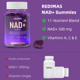 Redimas NAD Gommes format mâchables: facile à consommer sans capsules.