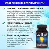 RediMind, capsules bacopa monnieri, formulation naturelle pour mémoire et concentration.