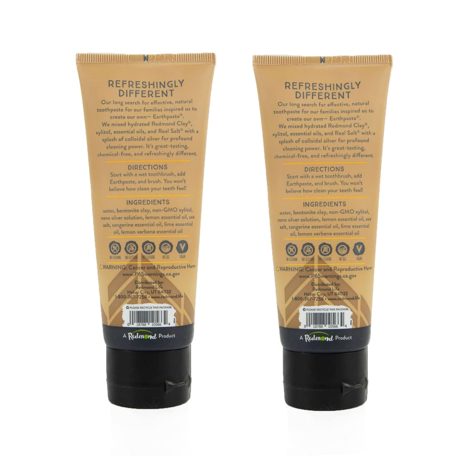 Earthpaste Redmond, ingrédients argile bentonite pour une routine buccale naturelle et simple