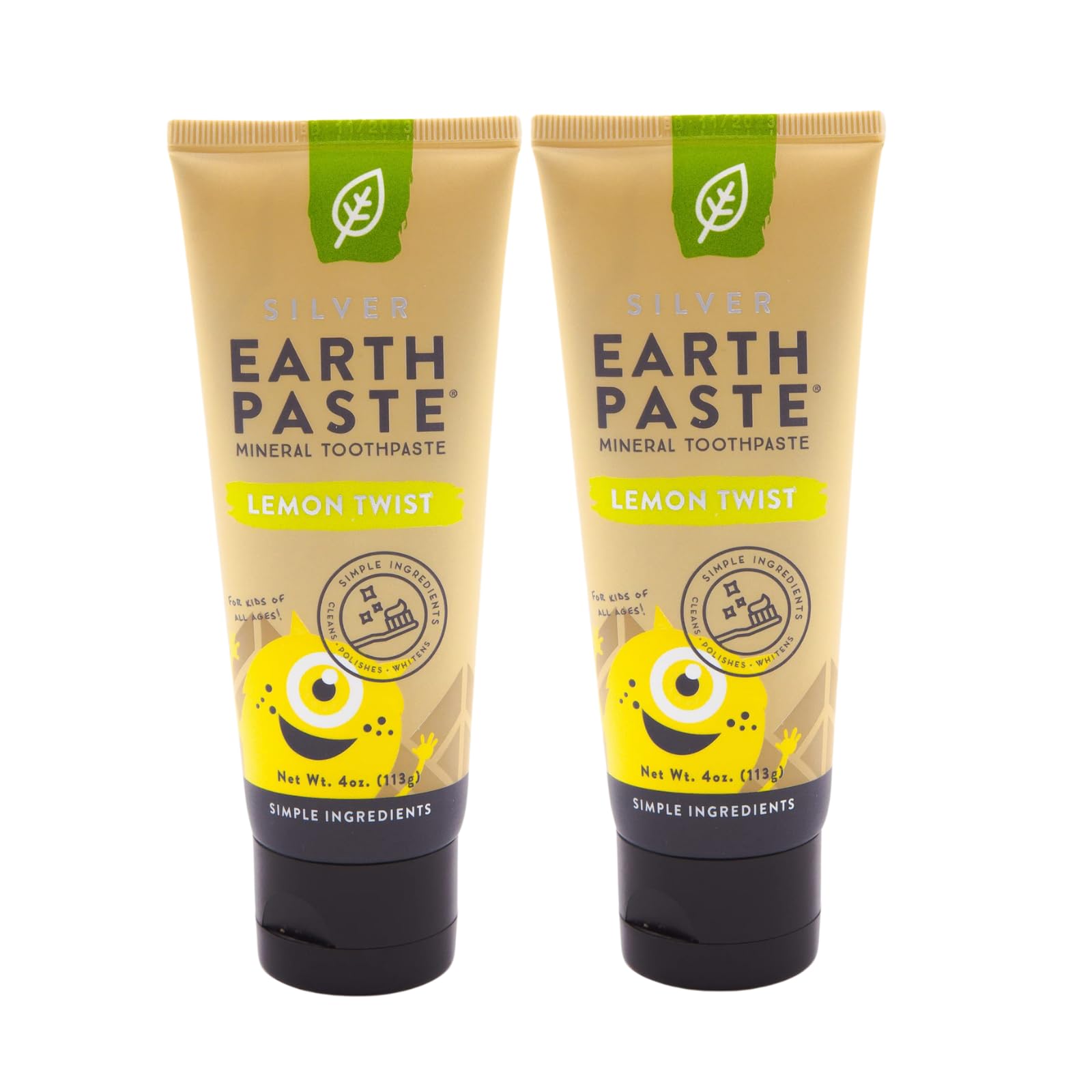 Earthpaste Redmond, tube Lemon Twist pour une fraîcheur naturelle après le brossage
