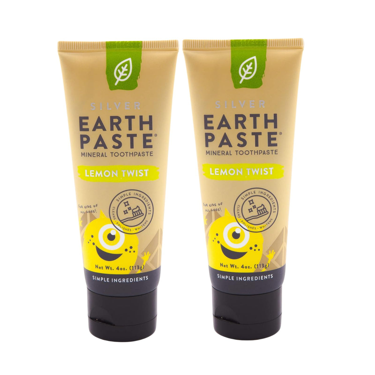 Earthpaste Redmond, tube Lemon Twist pour une fraîcheur naturelle après le brossage