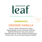 REDMOND Leaf dentifrice arômes-naturels: parfum orange-vanille, expérience sensorielle.