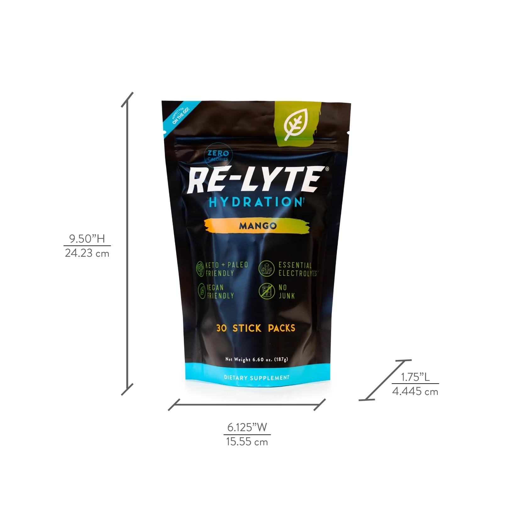 REDMOND Re-Lyte équilibre sodium-potassium 2:1, soutien à l'hydratation cellulaire.