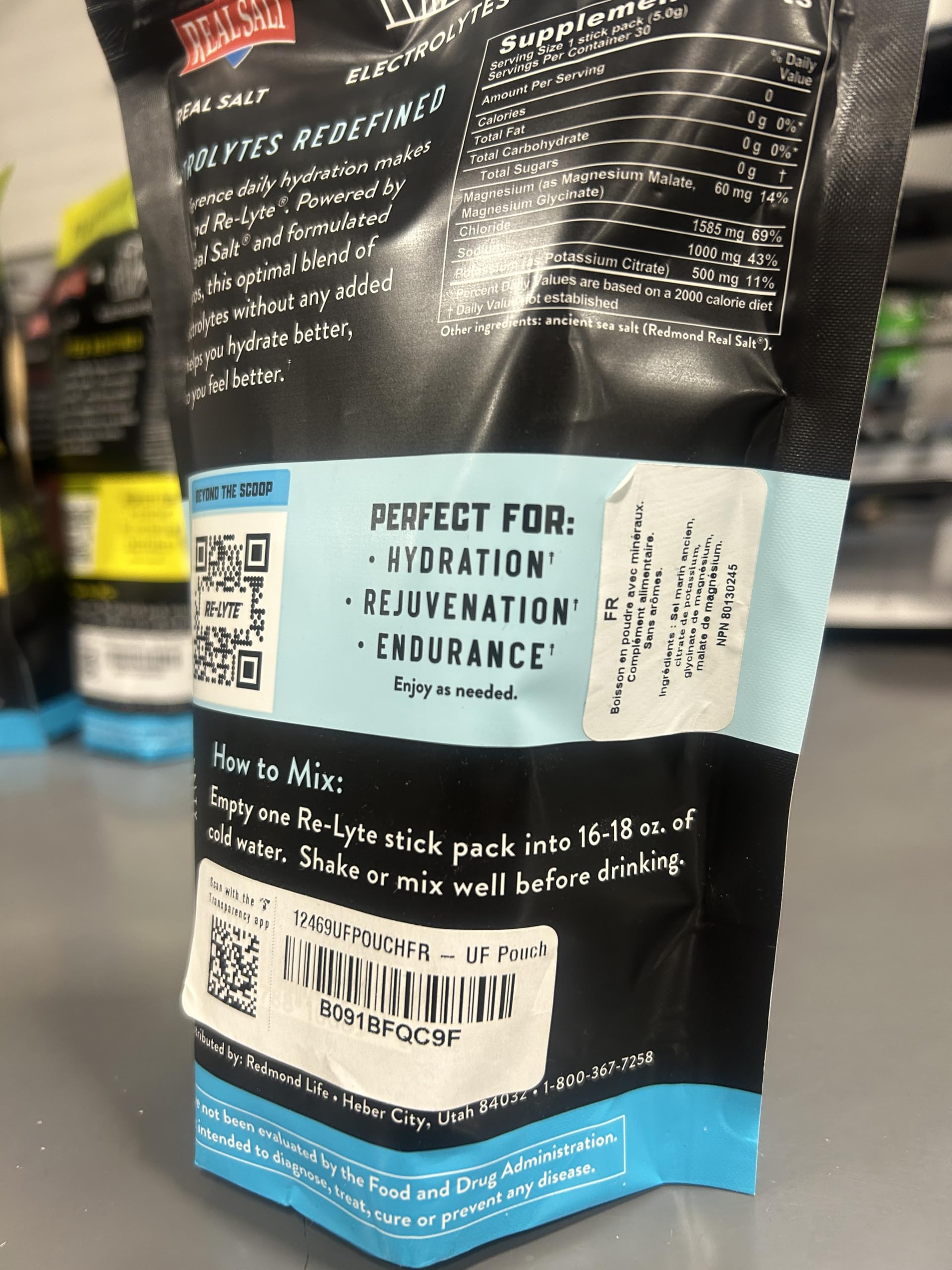 REDMOND Re-Lyte accompagne vos entraînements et déplacements pour une hydratation rapide.