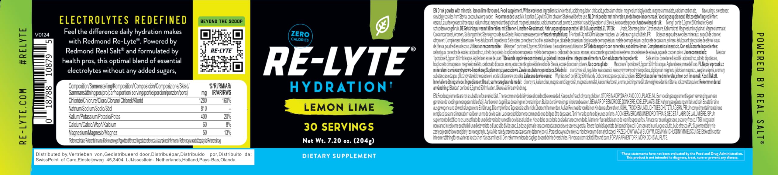Mélange dans l'eau au goût Lemon Lime rafraîchissant et léger.