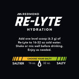 Verre transparent avec Re-Lyte, une boisson légère et équilibrée.