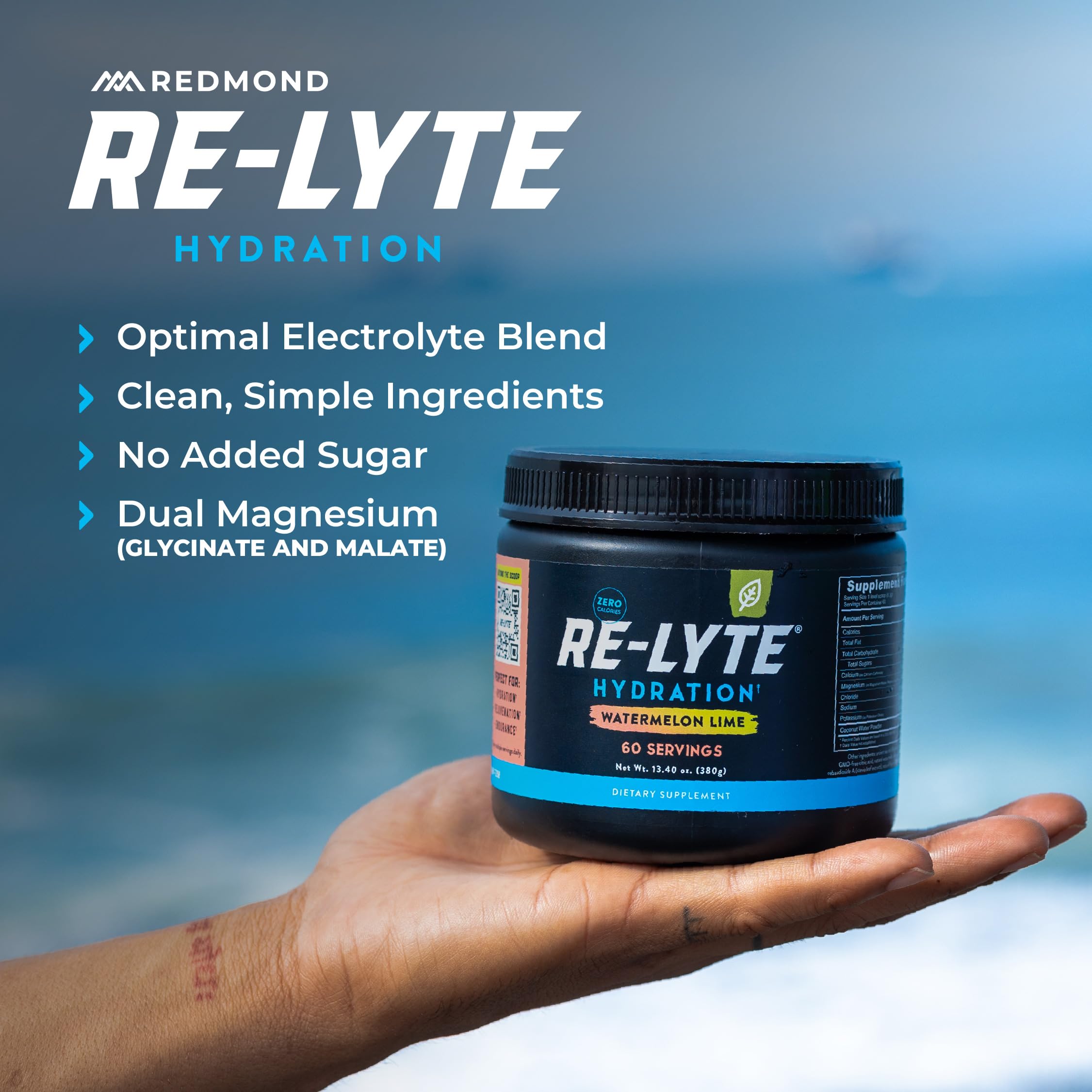 Après l’entraînement, REDMOND Re-Lyte aide à l’hydratation et récupération.