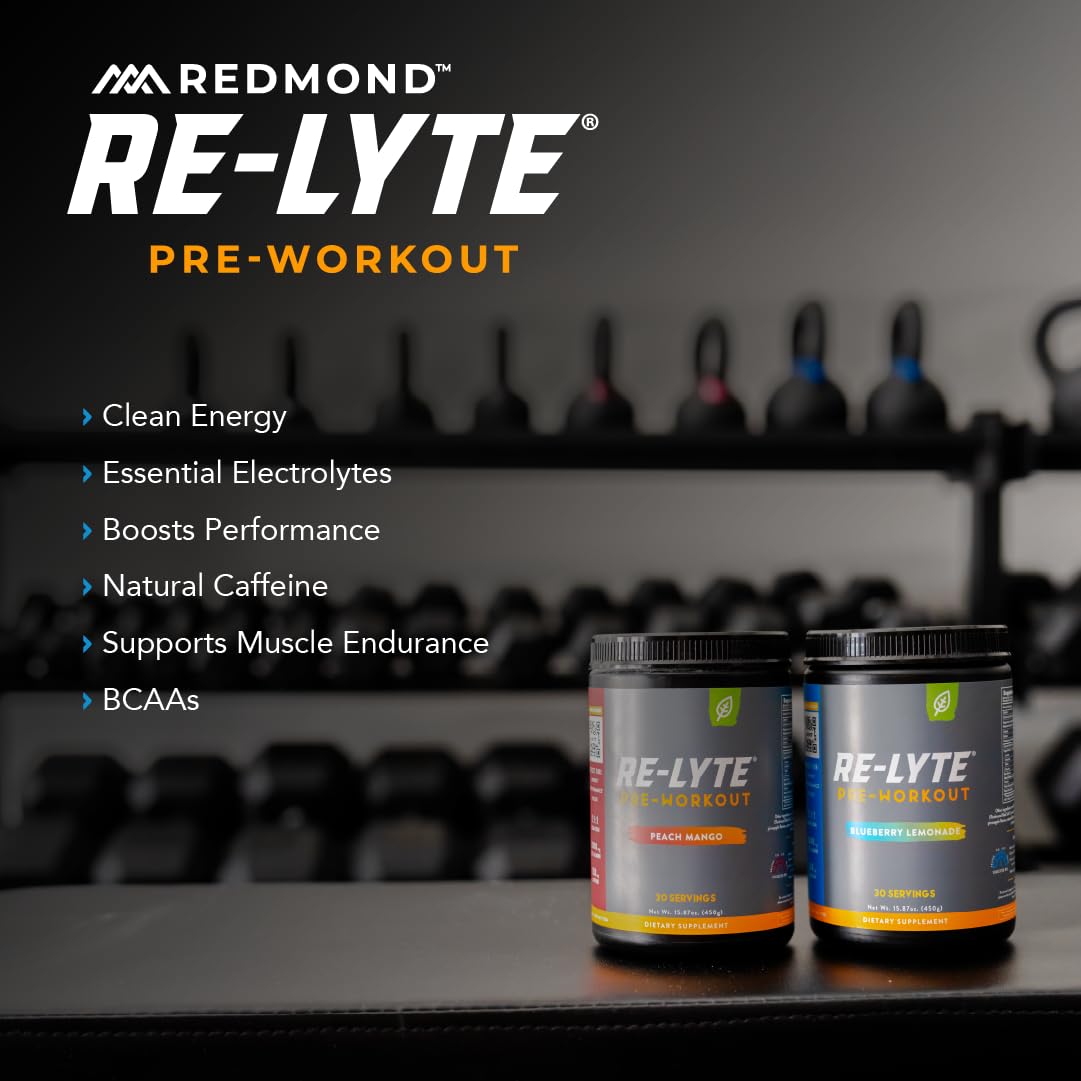 REDMOND Re-Lyte sachet pré-dose pêche-mangue, dose rapide pour booster votre séance.